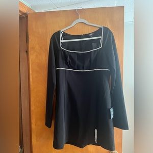 lulu’s black dress with diamond beading!